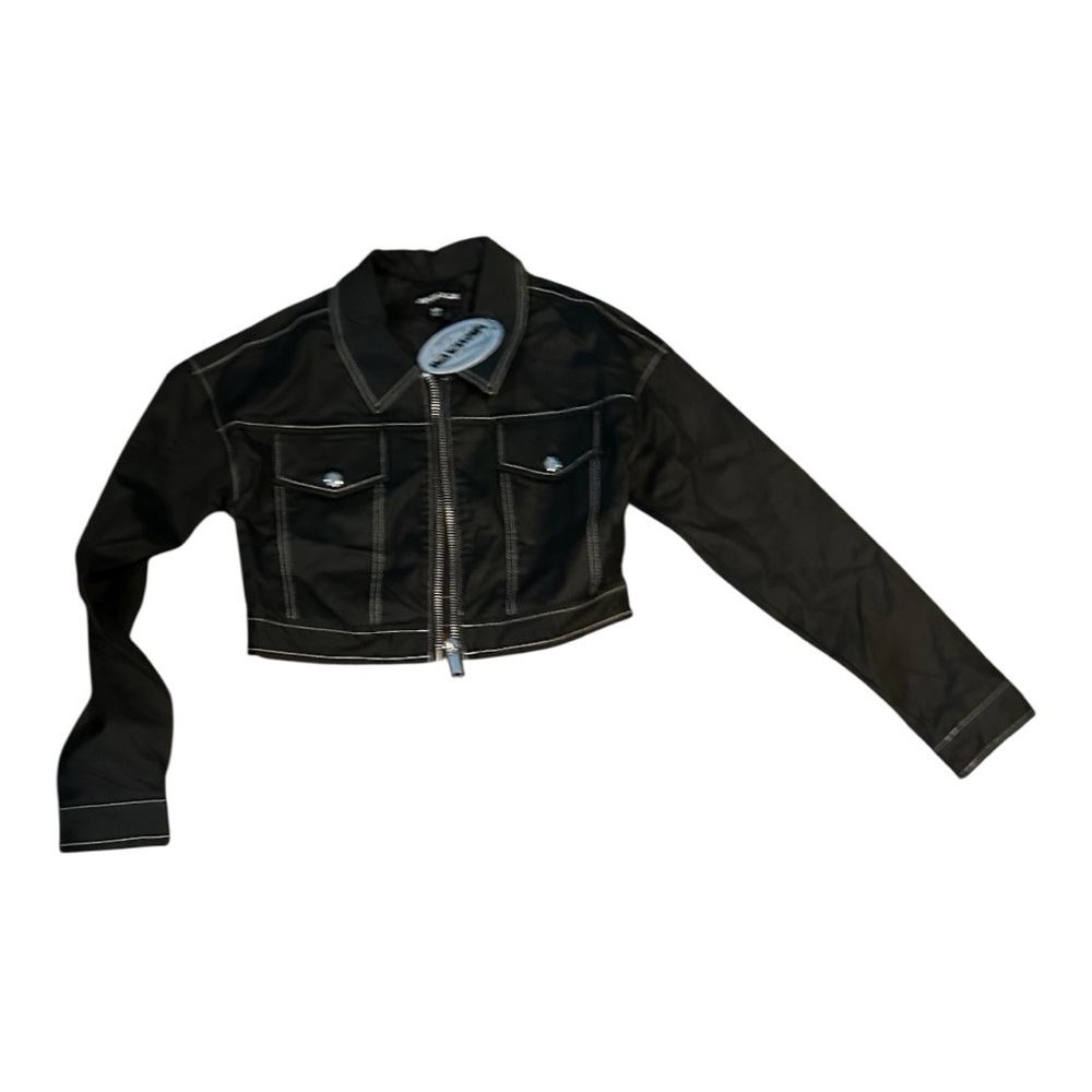 Dolls Kill Poster Girl black Cropped Women's Jacket size XS
